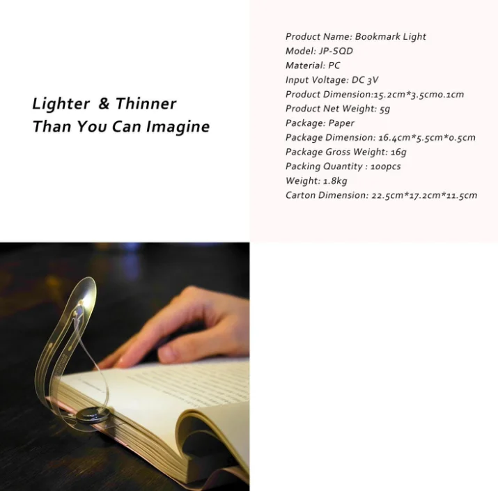 Promotion Gift Flexible Mini Led Clip Book Light Portable Bookmark Read Night Lamp Book Light For Reading In Bed