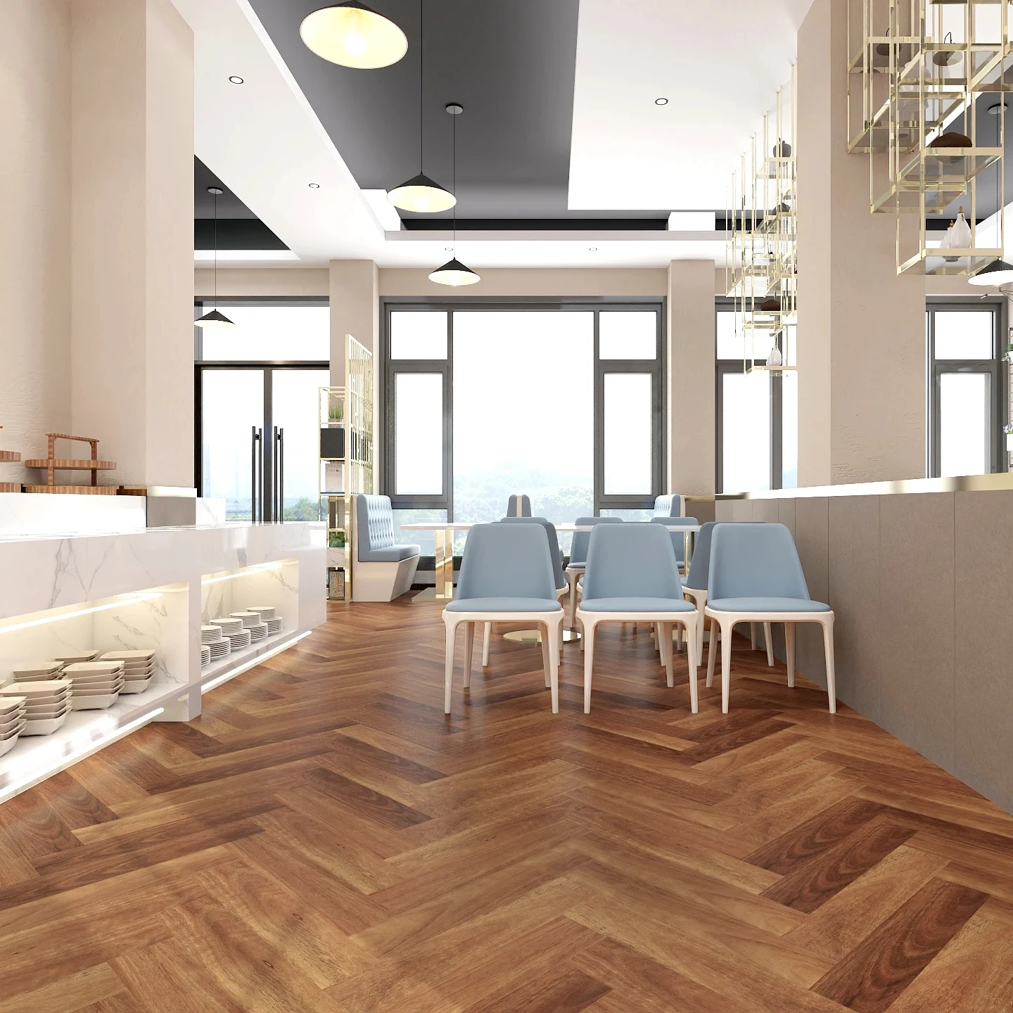 Классическая деревянная текстура настил из ПВХ в елочку роскошная виниловая плитка доска СПС