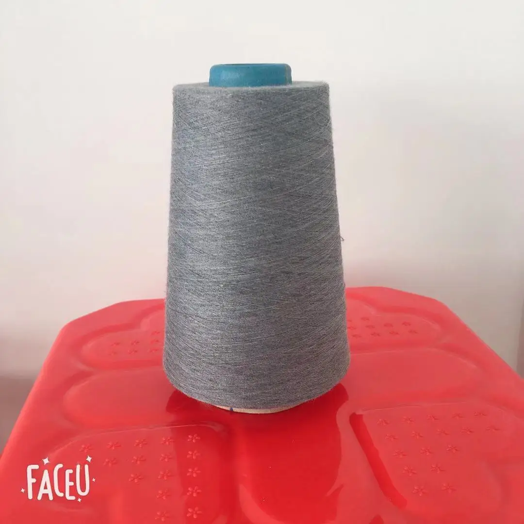 32ST/R 65/35 Hemp grey  fancy yarn can be processed by custom color spun yarn blended yarn