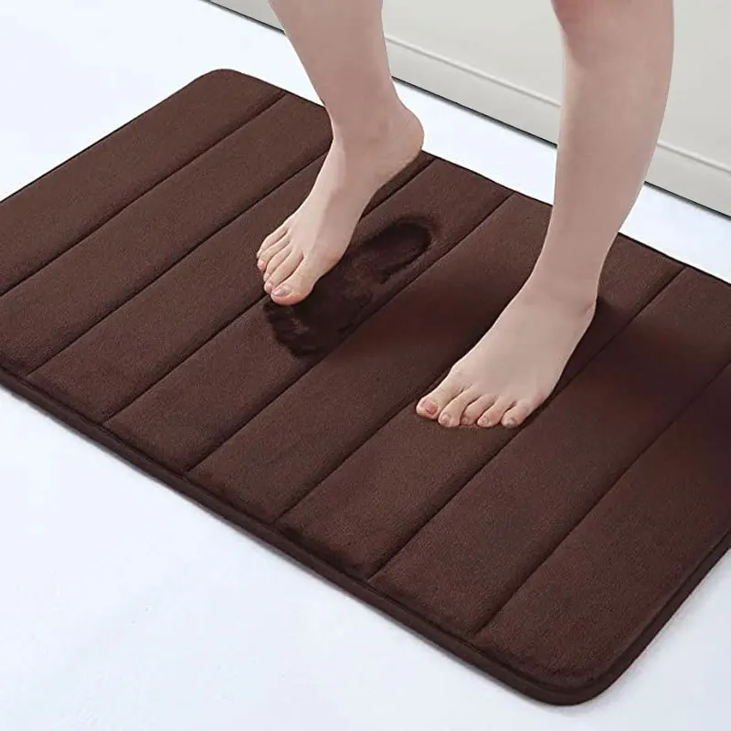 Flannel thickened sponge Coral Fleece non-slip floor rugs foot Carpets anti slip bathroom mat for Apartment Hotel