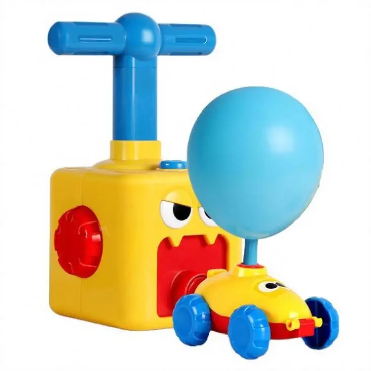 Hot selling kids creative educational air power balloon car duck toy