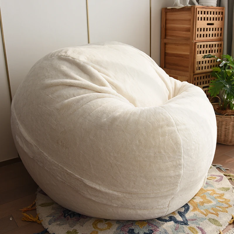 Faux Fur Giant Seat Bean Bag White XXL