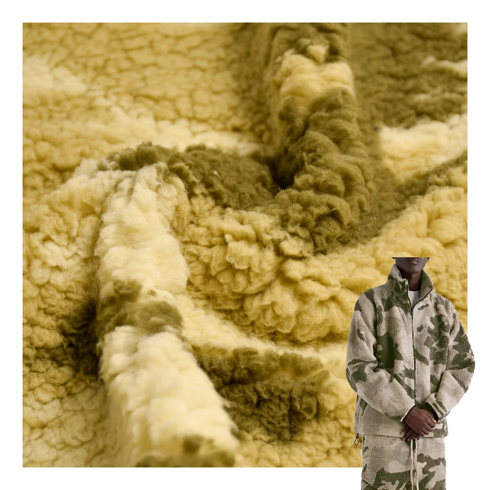 Wholesale Customized 100% Polyester Printed Fleece Short Pile Sherpa Imitation Plush Lamb Fake Fur Fabric for Garment Shoe Bag