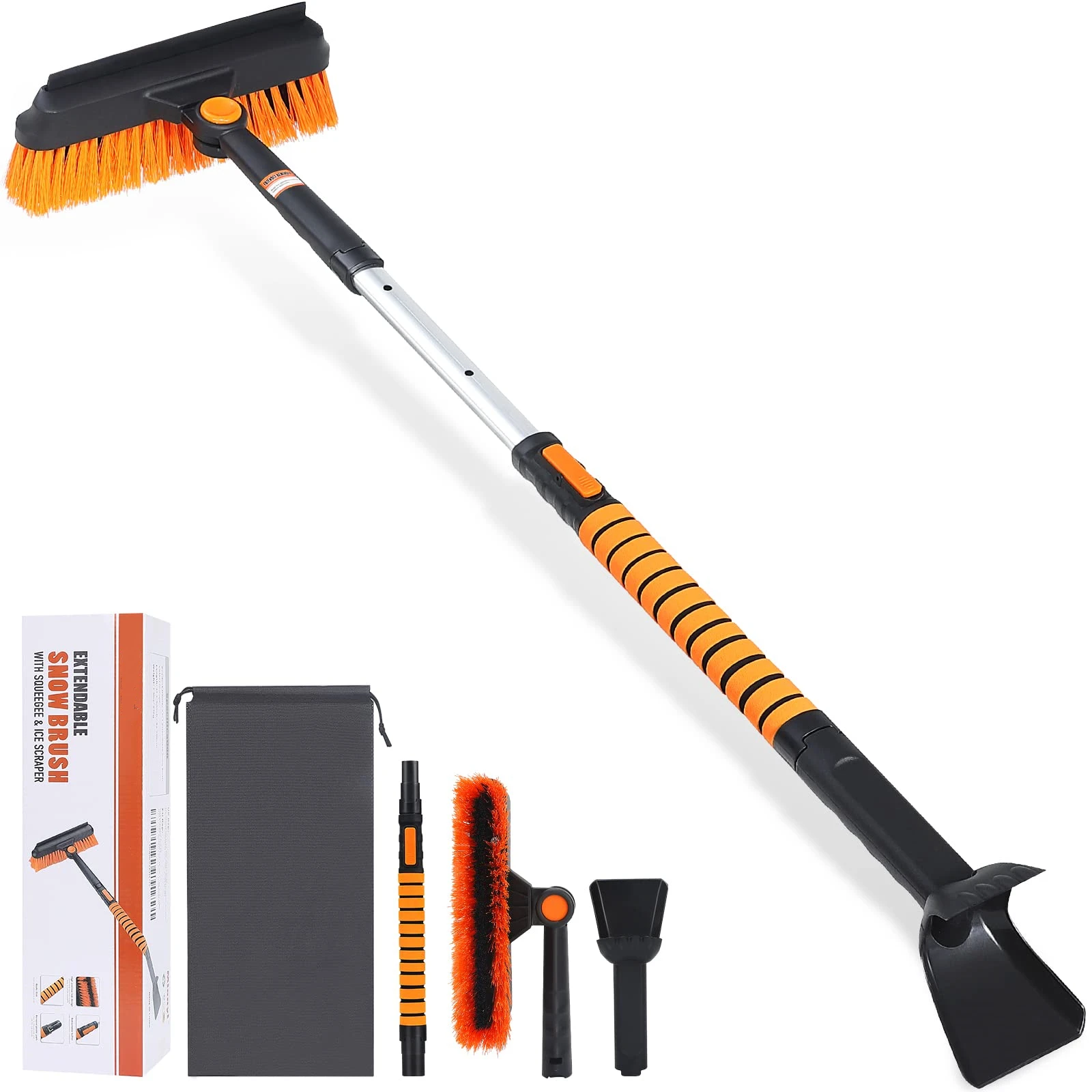 Wholesale 3 In 1 Winter Removal Extendable Windshield Window Car Snow Brush Ice Scraper set