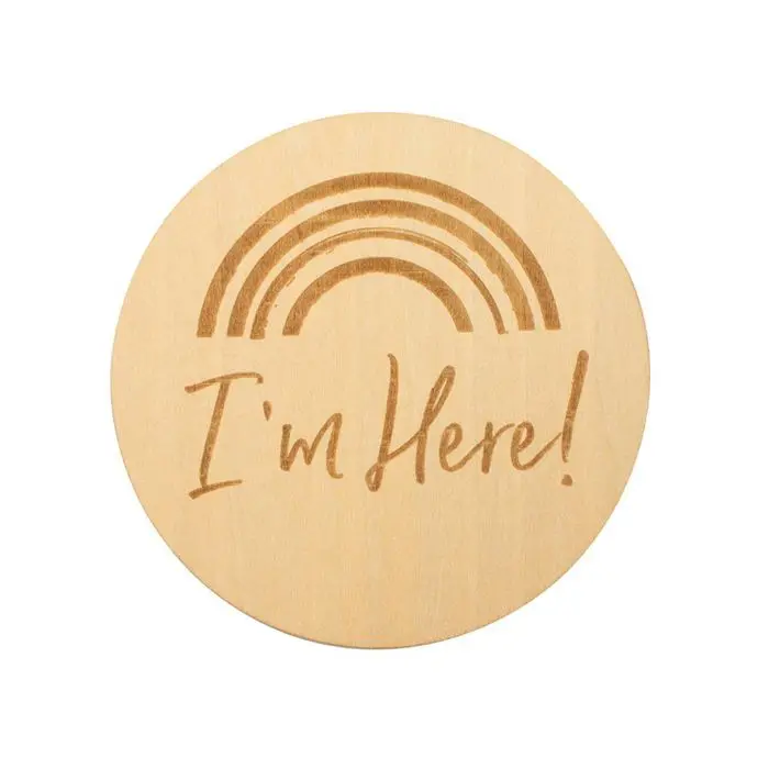 14 Pieces Double Side Crave Wooden Baby and Pregnancy Announcement Monthly Milestone Cards