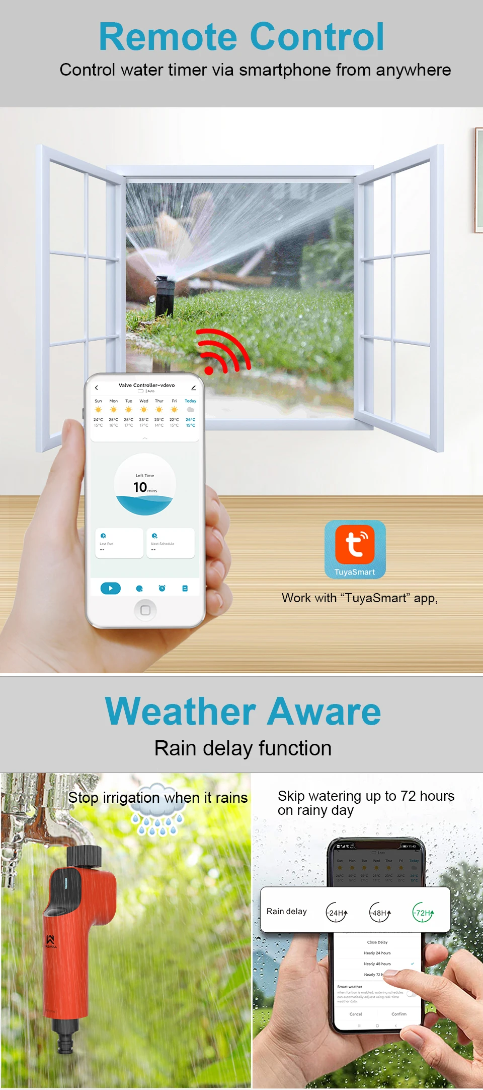 smart Hose Watering Timer works with Alexa voice control