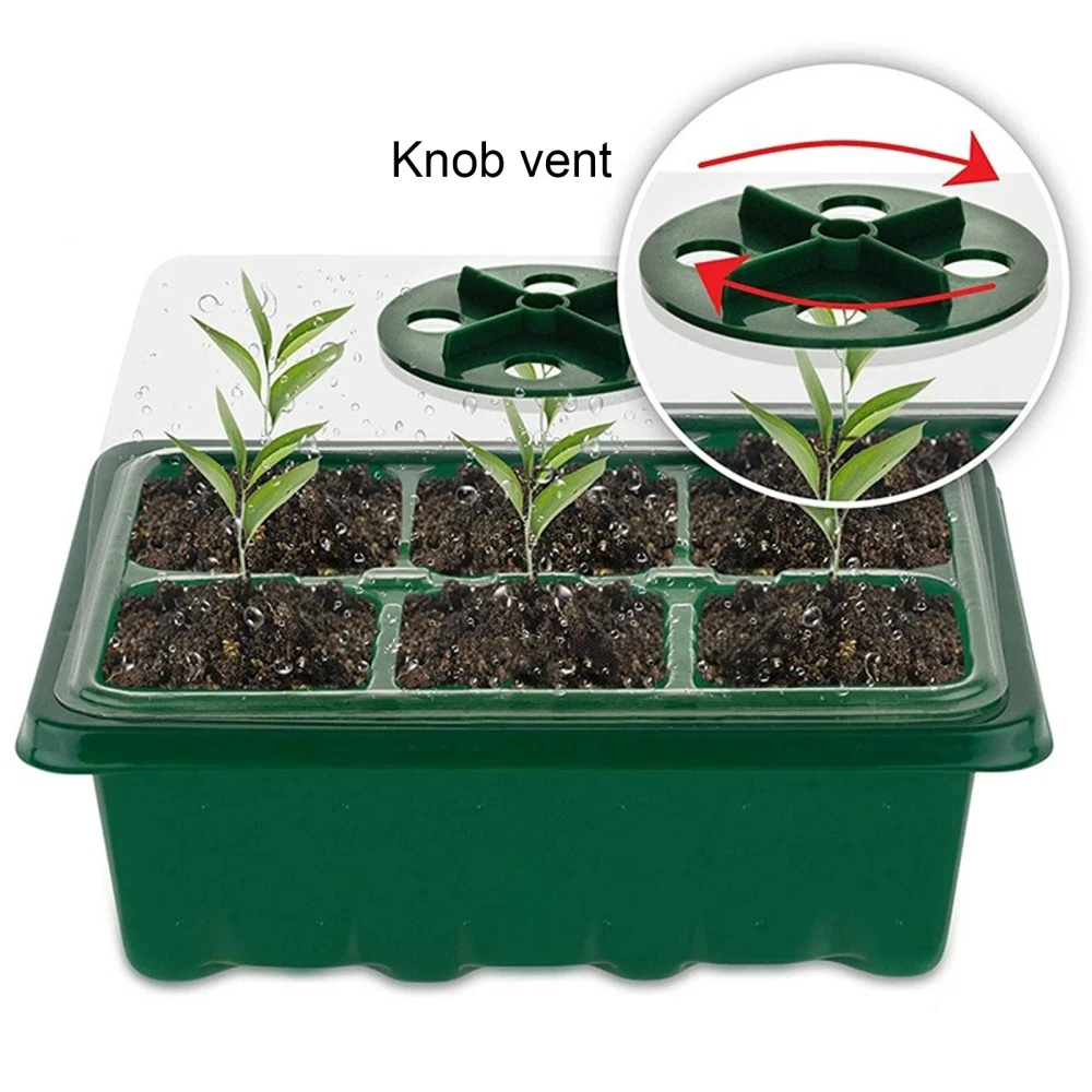 Mini Greenhouse Seedling Starter Tray Plastic Nursery Pot Garden Seed Starter Pot Tray plant Seedling Tray Kit With Lids