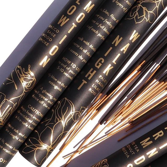 Eco-friendly customized design round paper tube packaging for incense custom packaging tube Biodegradable cylinder packaging
