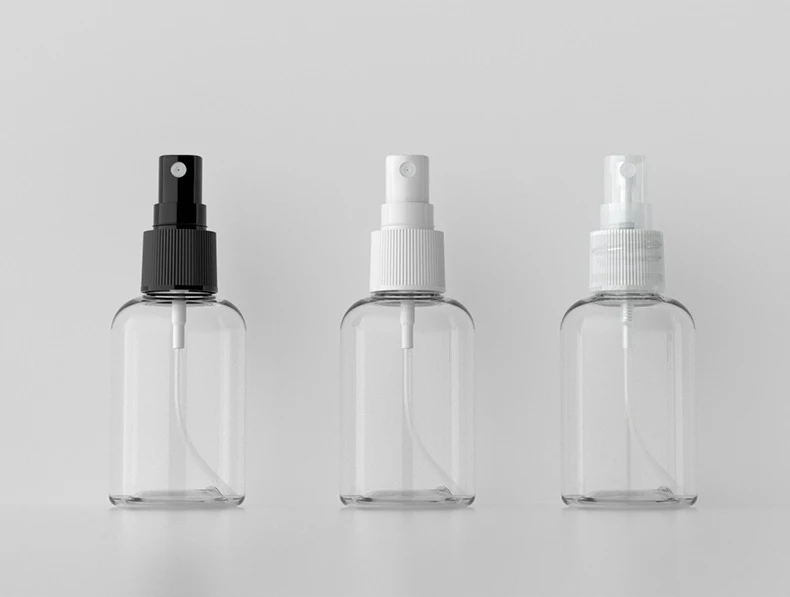 50ml White PP pump spray clear 50ml 100ml PET bottle