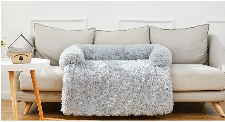 Fluffy Pet Bed Long Plush Mats Removable Cushion Washable Plush Pet Bed For Dogs And Cats