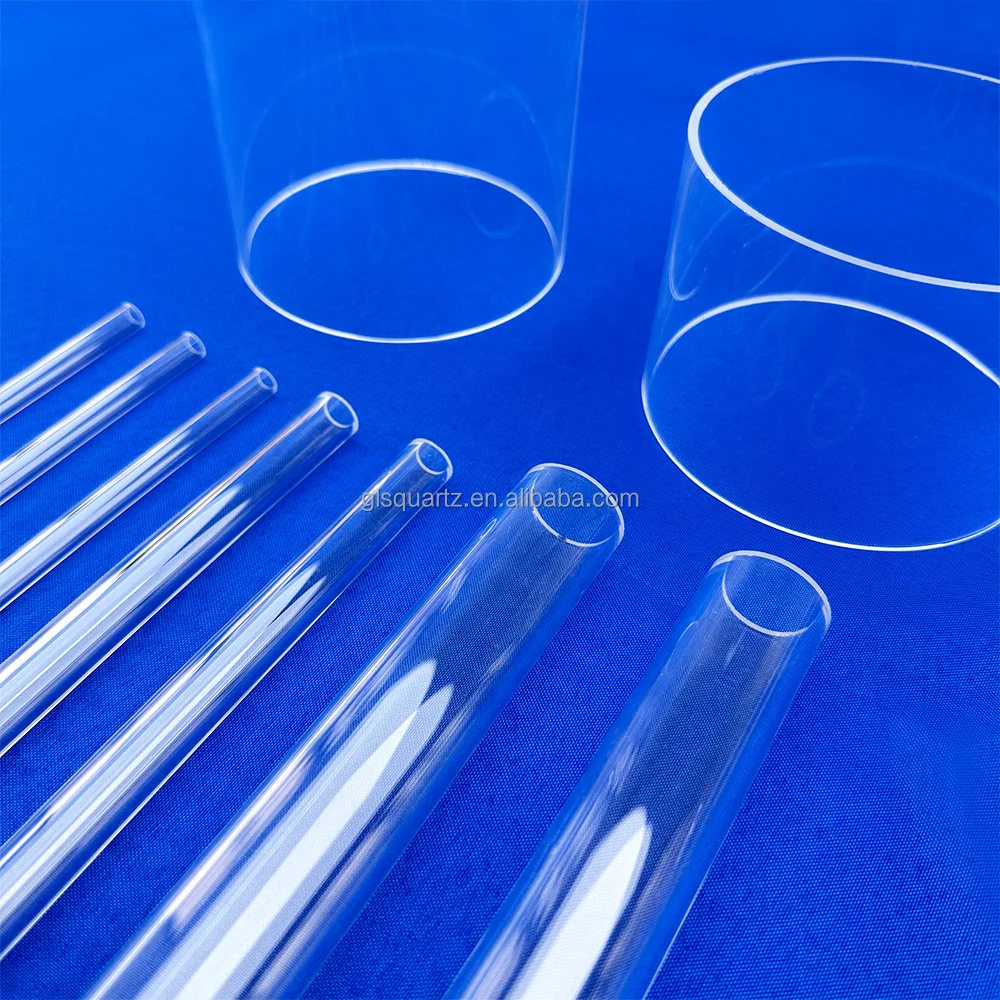 High Purity Custom Size Transparent Quartz Sleeve Heat Resistant Quartz Polished Glass Tube for Lighting Glass