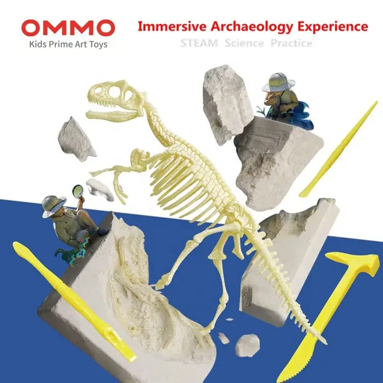 2022Manufacturers recommend archaeological toy dinosaur fossil dig it out dinosaur skeleton bone excavation kit