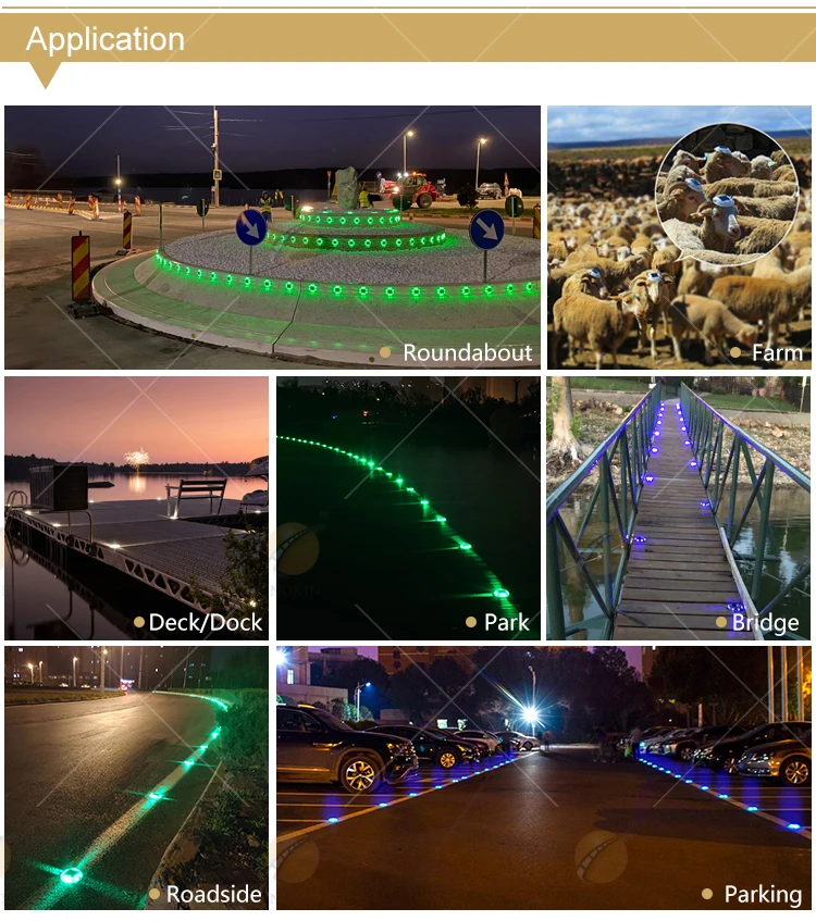 PC Plastic High Quality Raised Solar Road Stud Flashing Light Marker Pavement Roadside Park Led Solar Road Stud Cat Eye