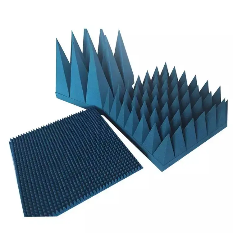 Foam pyramid elastomer-based  microwave absorber