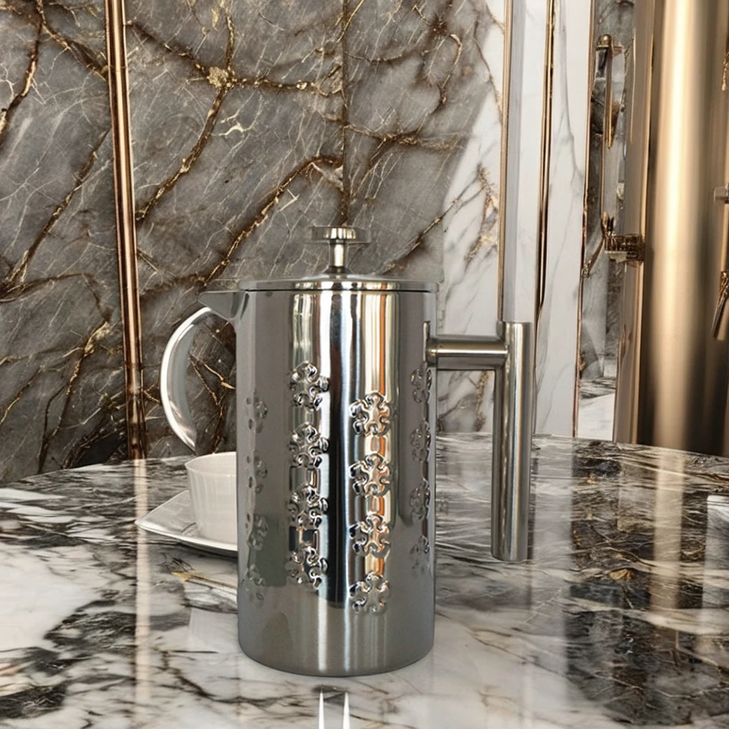 1000ML Manual Espresso French Press with Modern Design Large Capacity for Home Coffee Use