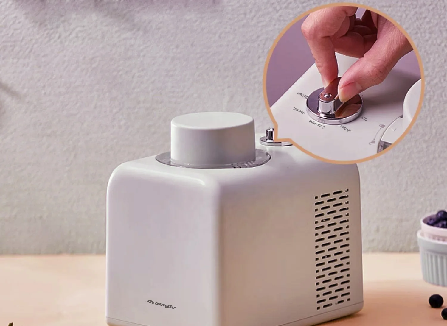 Manufacturer Ice Cream Machine Automatic Mini Fruit Ice Cream Maker for Home DIY Homemade Cream Makers for Kids Electric 65 Easy