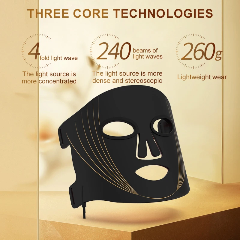 Trend 2024 Rechargeable Infrared Red Light Therapy 633nm Device Anti Aging Led Face Red Light Therapy Device For Skin Tightening