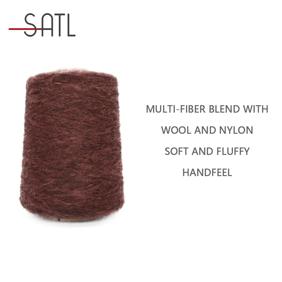 Wholesale Brushed Fancy 1/4nm 56% Acrylic 20% Polyester 16% Wool 8% Nylon Colorful Yarn For Flat Knitting