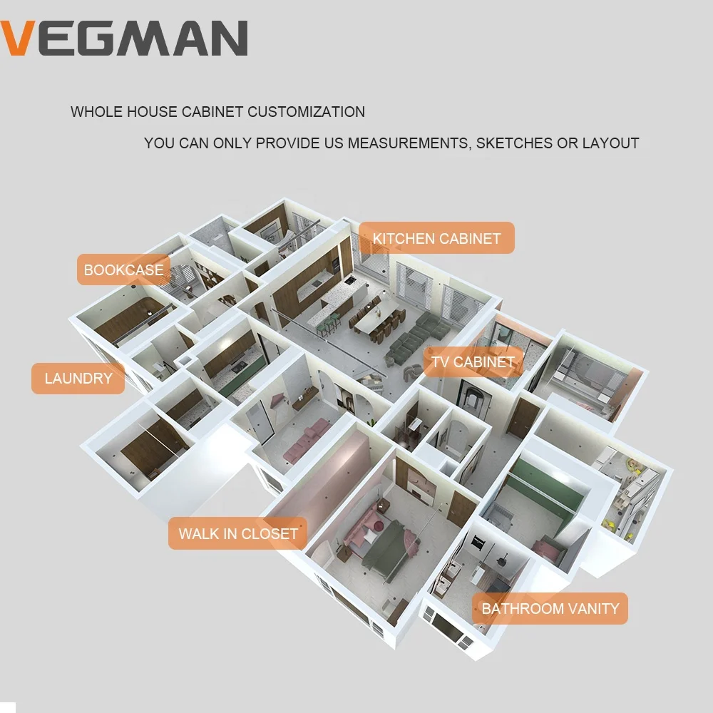 L shaped waterproof lacquer black white island smart modern style kitchen cabinet for commercial and home use