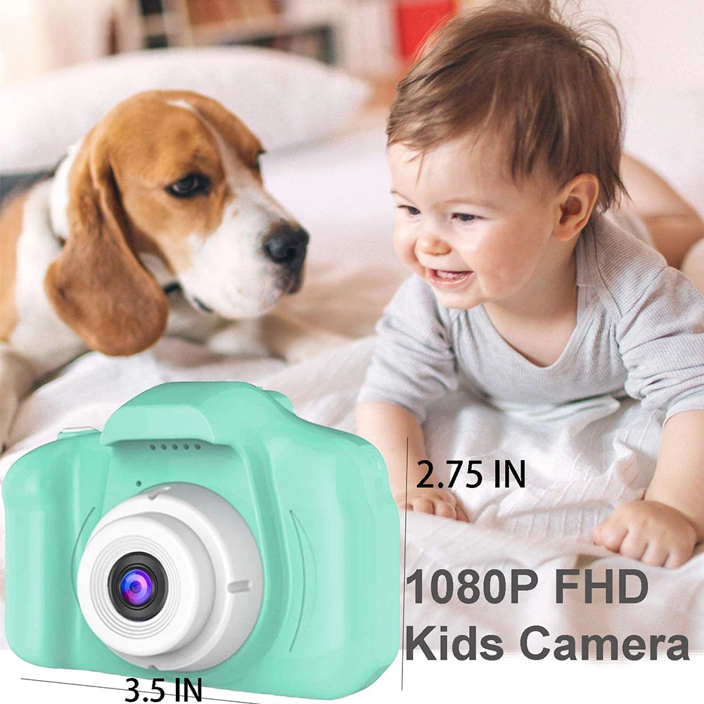Children Mini Digital Camera Dual Lens 2 inch Touch Screen 1080P Video Camera Photography Educational Toy Kid Birthday Xmas Gift
