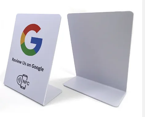 Пользовательский NFC Настольный дисплей Google Обзор водонепроницаемый ПВХ N213 13 56 МГц Бесконтактный интерфейс меню стенд