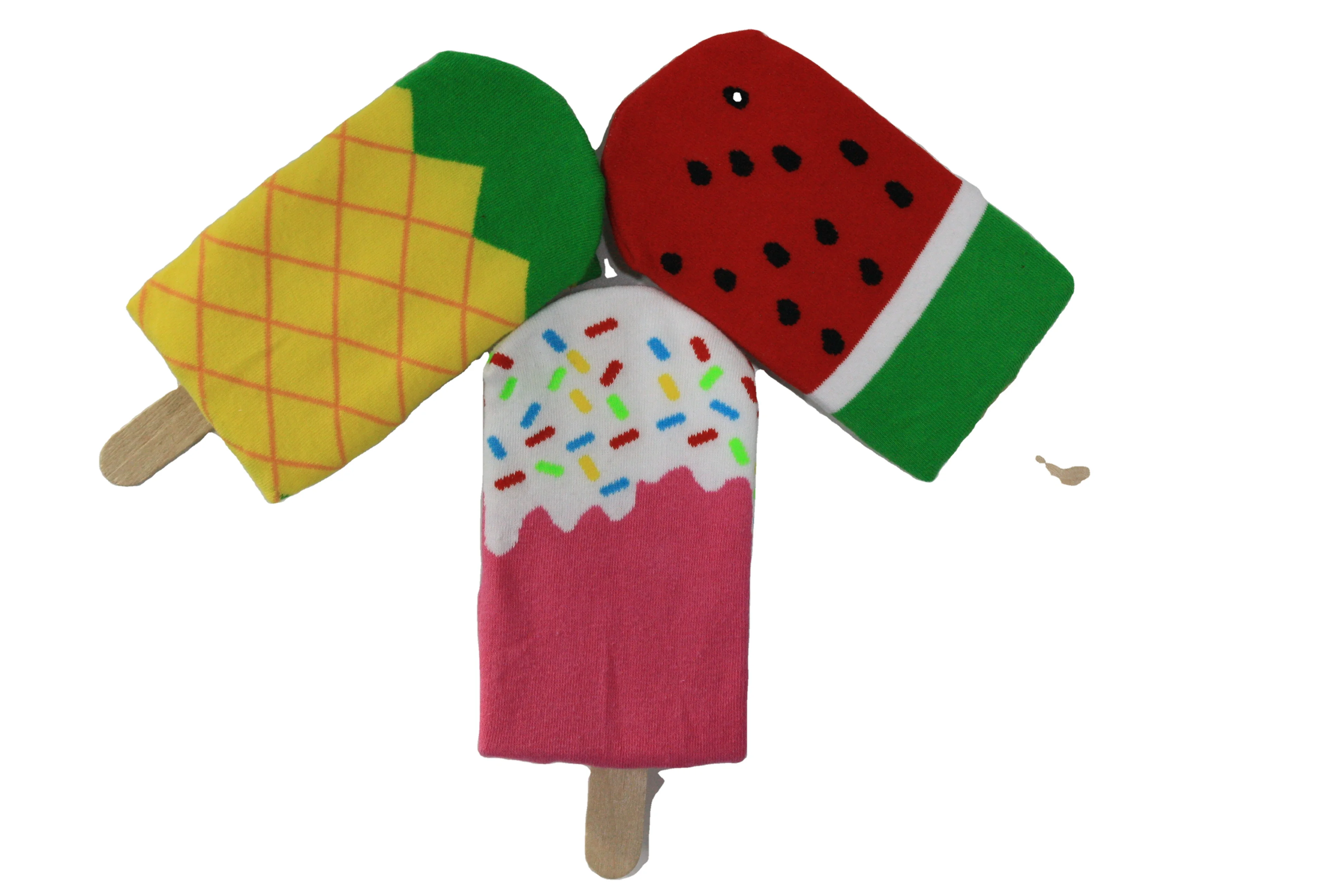 happy Zufeng Cute fruit icepop pattern custom cotton socks with package