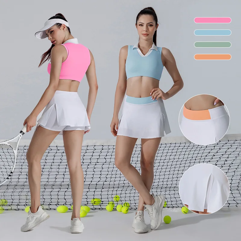 4 colors badminton clothes fast drying golf fitness shorts women tennis skirt