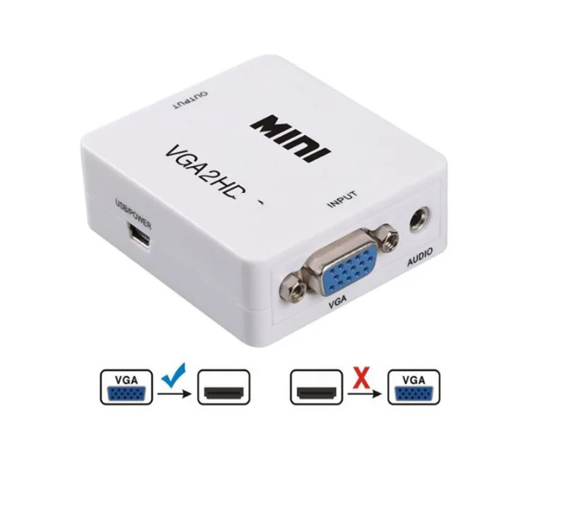 Преобразователь Full HD 1080P преобразователь VGA в 3 5 Аудио Видео адаптер VGA2HD для ПК ноутбука проектора