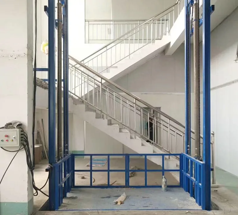 Two and three floors of hydraulic lift warehouse workshop simple hydraulic cargo elevator hydraulic lift freight elevator