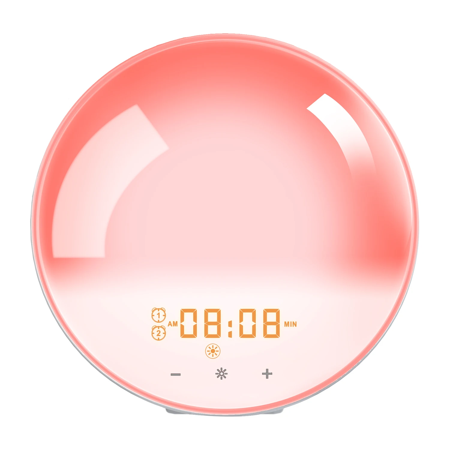 Dual Alarm Snooze Sunrise Dimmable RGB Digital Led Novelty Clock Daylight Child Baby Bedroom Wake Up Light