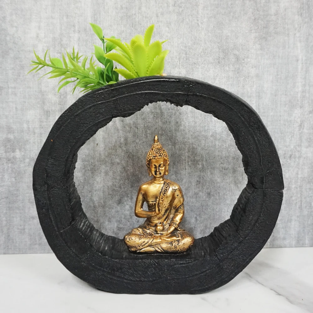 Wholesale Feng Shui Ornament Polyresin Antique Religious Decoration Resin Garden Sitting Statues Of Buddha Sculptures