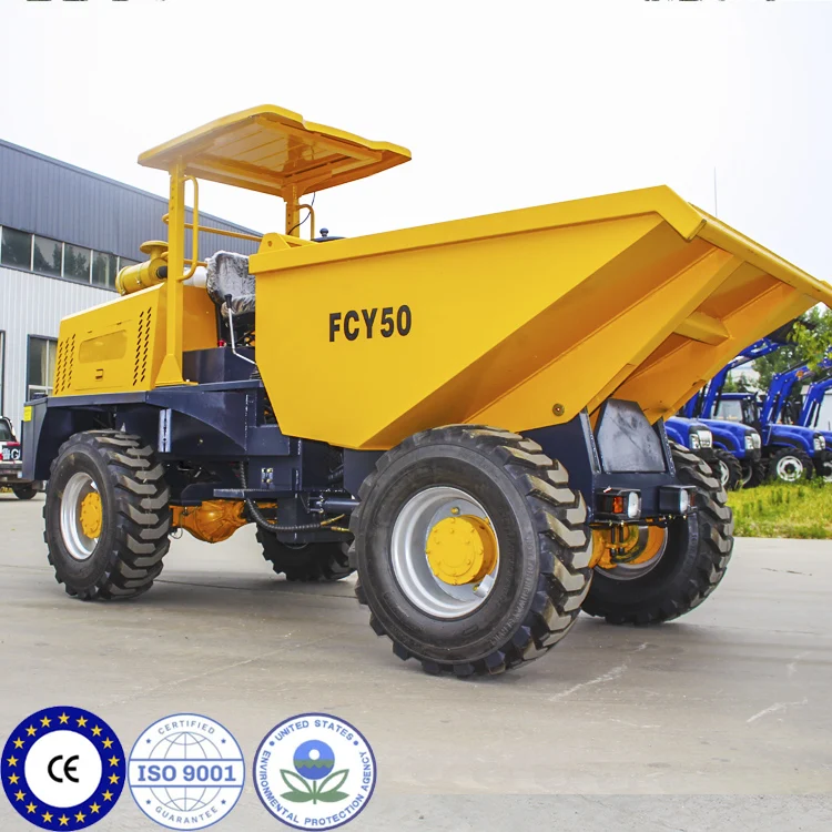New Concrete Articulated  4X4 Minidump Trucks Site Dumper Tipper 2/3/5Ton Site Dumper Mini Dumper Mini Track Dump