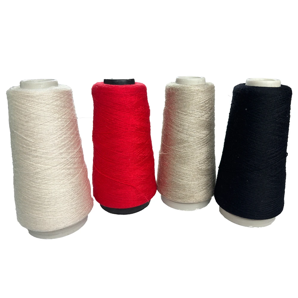 Wholesale 18S Recycled Spun Polyester Dope Dyed Colorful Yarn For Socks