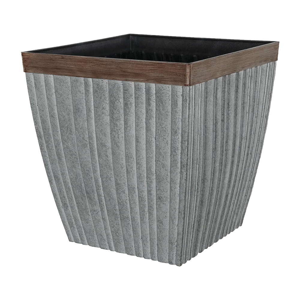 Kailai домашний и садовый декоративный из переработанного пластика большой керамический эффект высокий квадратный цветочный горшок для растений