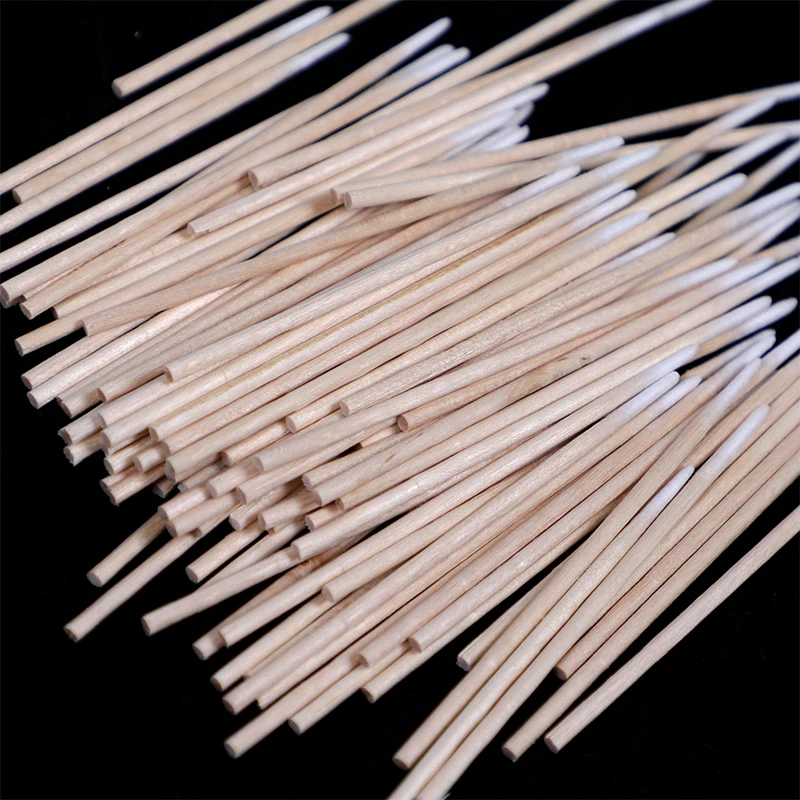 Bamboo Wooden Stem Cotton Buds Cotton Swabs for Tattoo
