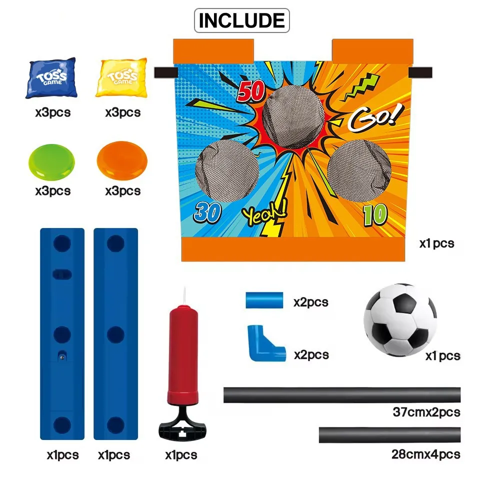 Huiye 3-In-1 Movable Target Toss Game Football Kids Indoor Outdoor Exercise Sport Toys For Boys Birthday Christmas Party Gifts