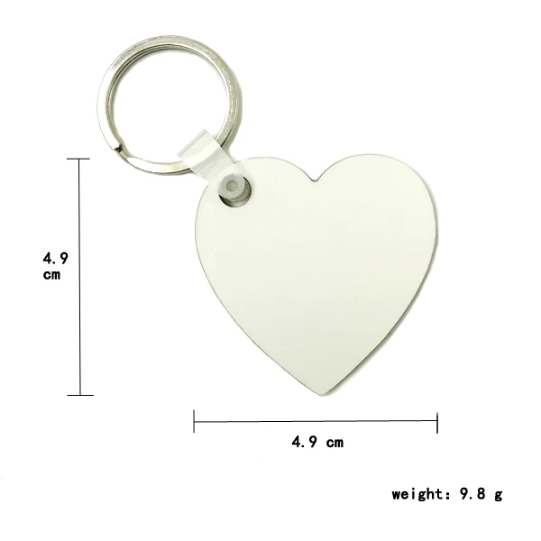 Heart Round different design DIY hot sale Hardboard sublimation blank MDF Key Chain Ring