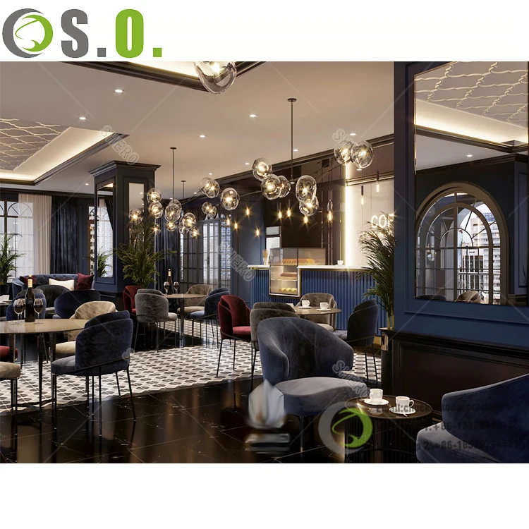 Modern Custom Cafe Decoration Luxury Coffee Shop Bar Counter Design