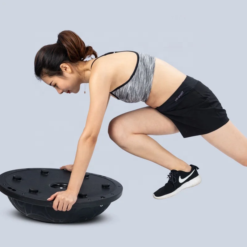 Half 58cm Ball  Yoga Pilates bosuing Ball Exercise Balance training for Home Gym