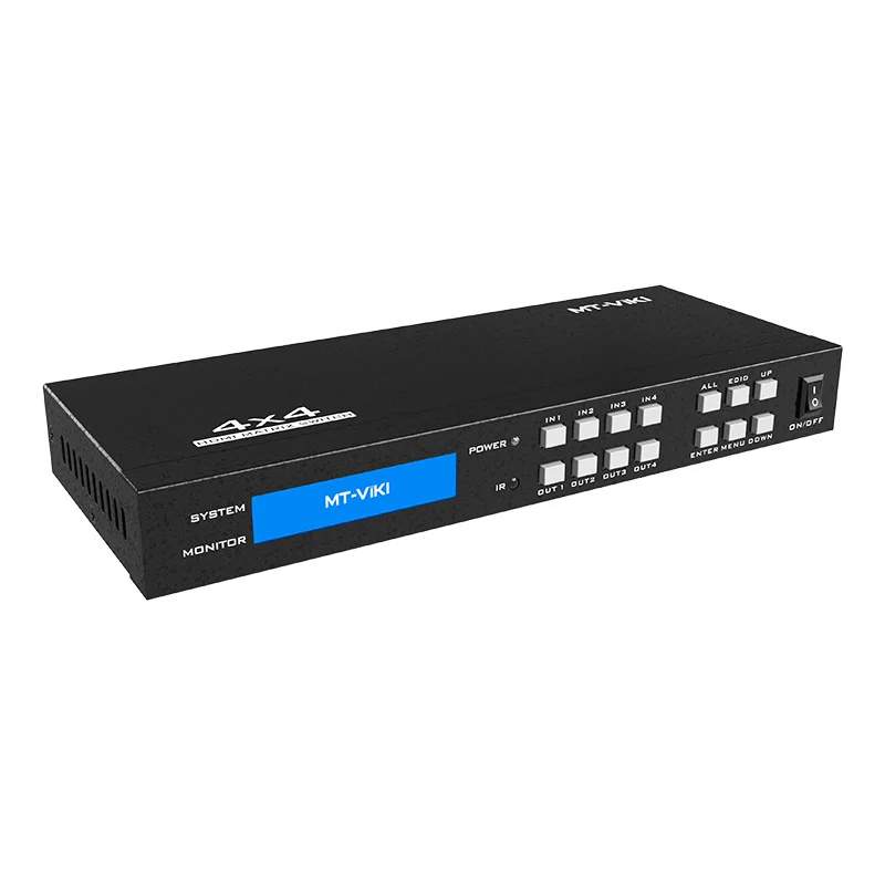 4K Video HDMI Matrix Switcher 4x4, MT-VIKI Audio video equipments 4 in 4 out EDID 4K 60Hz HDMI Matrix