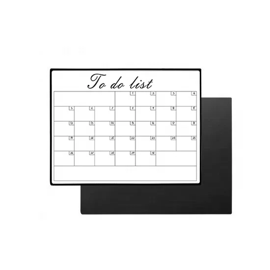Magnetic Weekly & Monthly Calendar Planner Whiteboard Fridge Magnet Daily Message Drawing Refrigerator White