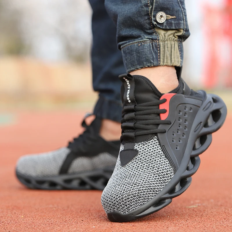 Dropshipping anti puncture steel safety toe shoes for men working sneakers woodland sport shoes unisex  safety shoes