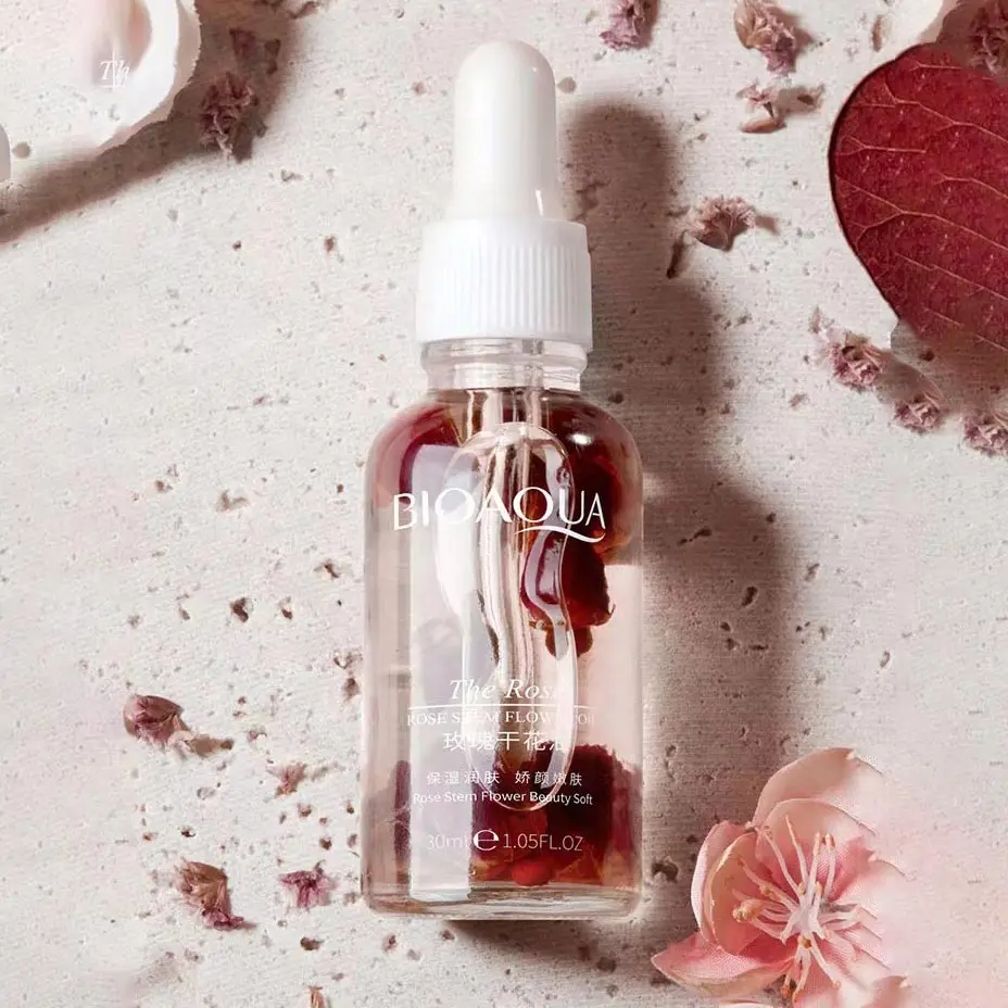 bioaqua OEM ODM Private Label Service 30ml rose stem flower oil plant extract Nourishing Moisturizer skin Care flower oil