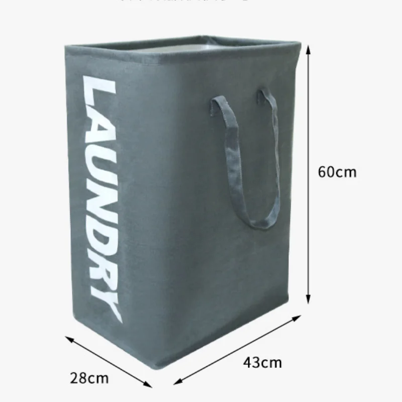Custom Cotton Linen Dirty Clothes Organizer Bin Foldable Canvas Vertical Laundry Basket With Handles for Laundry Room