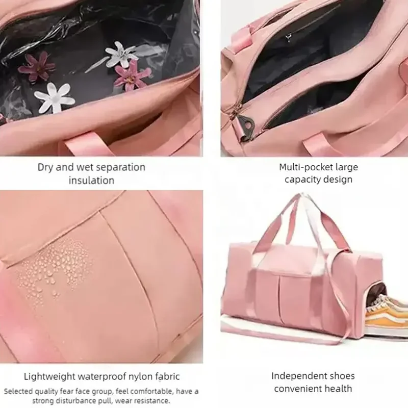 Wholesale Waterproof With Zipper Wet Pocket Compartments Swimming Gym Bag Luggage bag Custom Logo