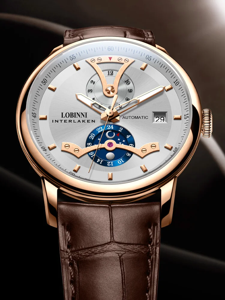 Роскошные автоматические часы LOBINNI уникальный дизайн наручные мужские Armbanduhr 2020