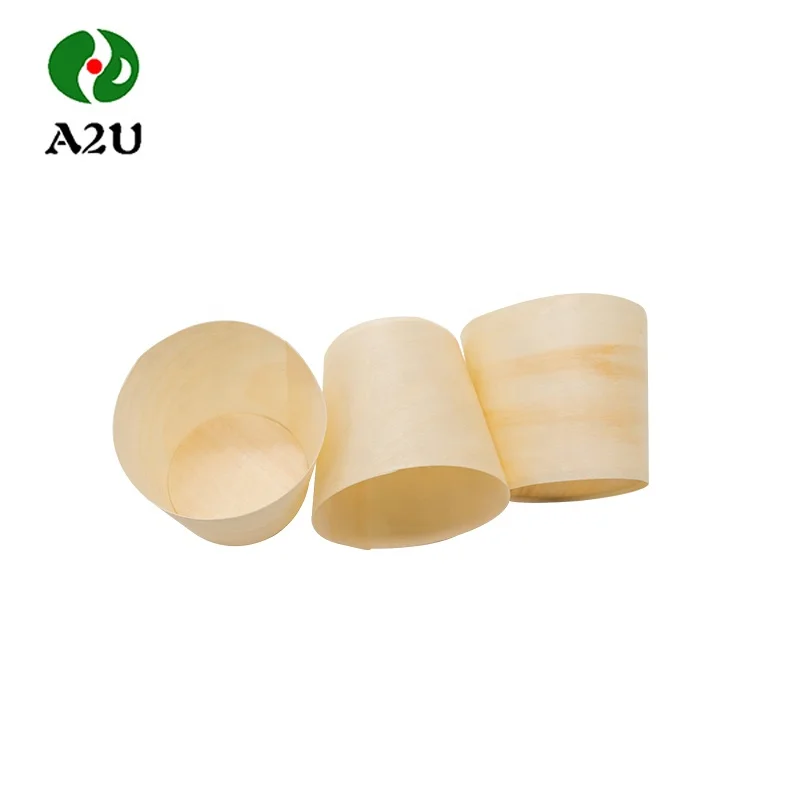 Nature Environmental Friendly Bulk Disposable Wooden Aspen Cup With Top Quality