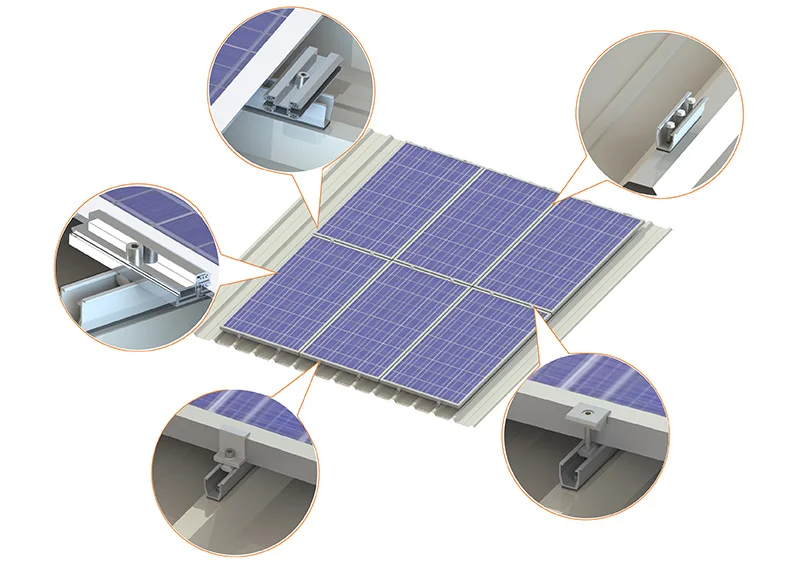 UISOLAR Easy to Install PV Solar Panel Mounting System Aluminum Rail Mini Short Solar Rail for Tin Roof