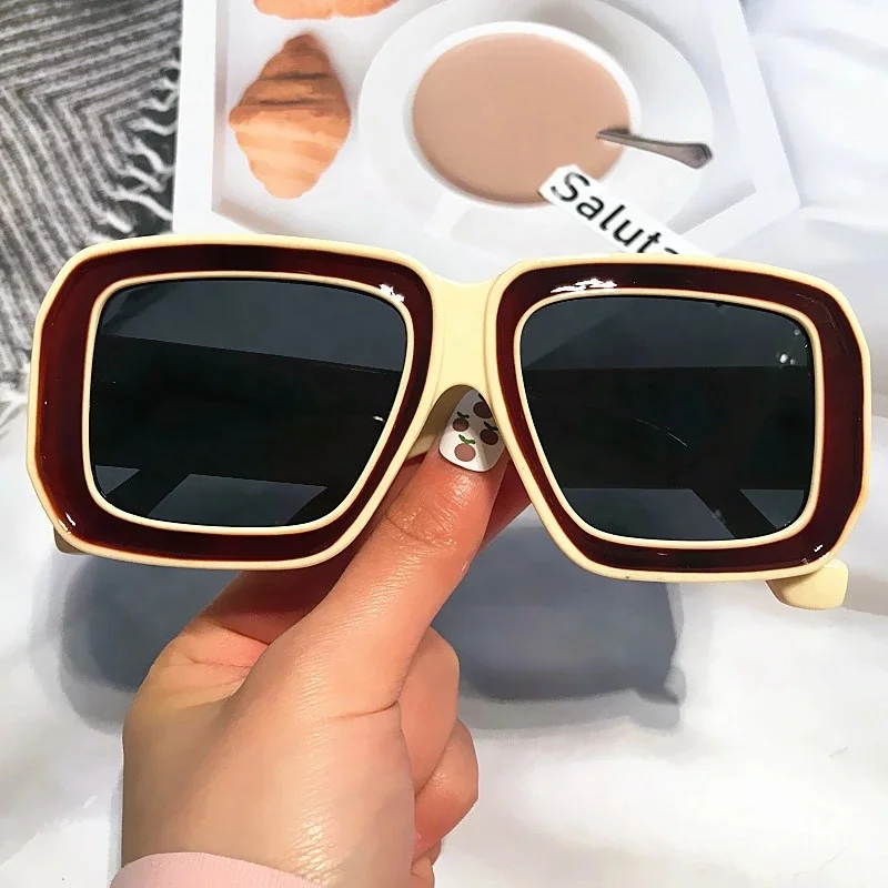 3960/M362 New Brand Designer Vintage Wide Leg Women Shades Retro Square Sunglasses For Men 2022