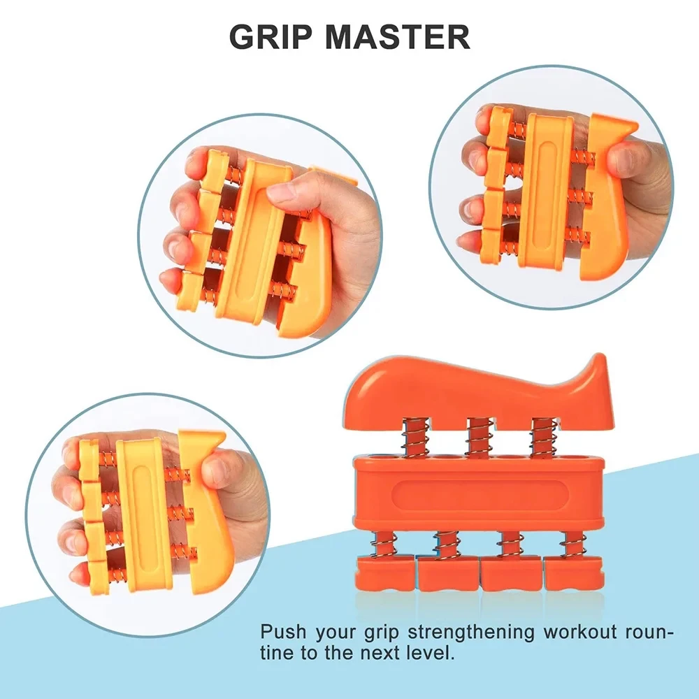 Hand Gripper Set Strength Trainer Finger Strengthen Trainer Workout Kit 5 Packs Adjustable Resistance Hand Grip Strengthener